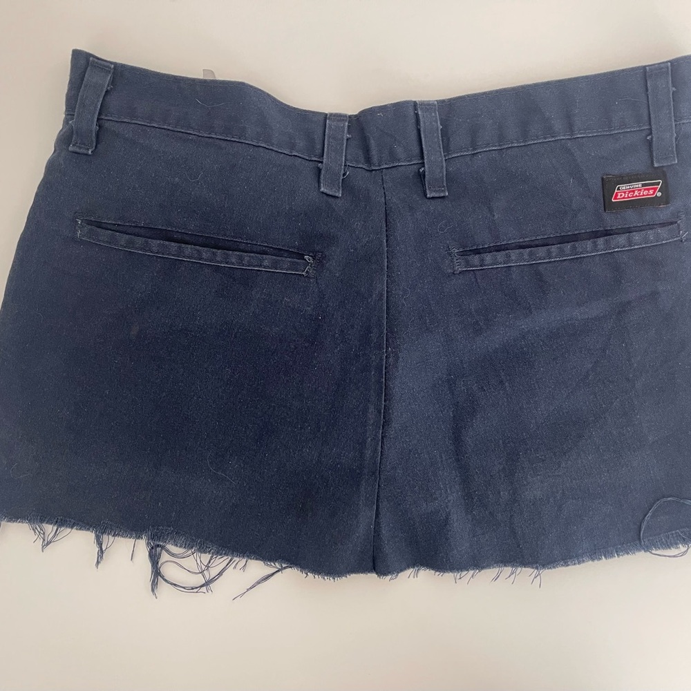Dickies Navy Denim Mini Skirt